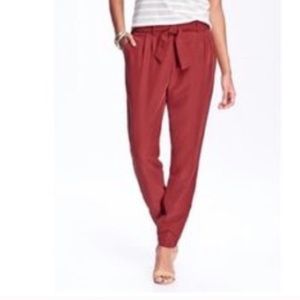 Old Navy belted high rise soft pants size MEDIUM